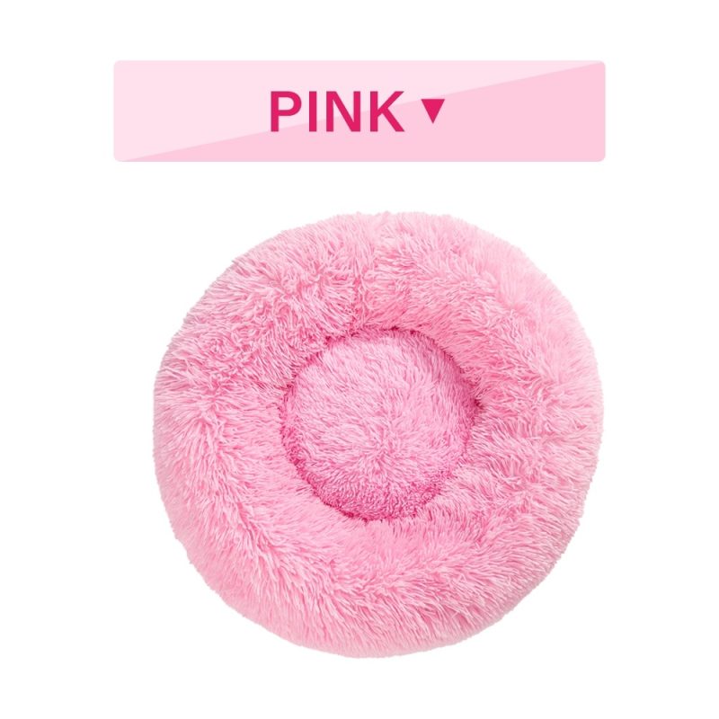 Fluffy Donut Dog Bed  Warm Soft Long Plush Pet - Image 10