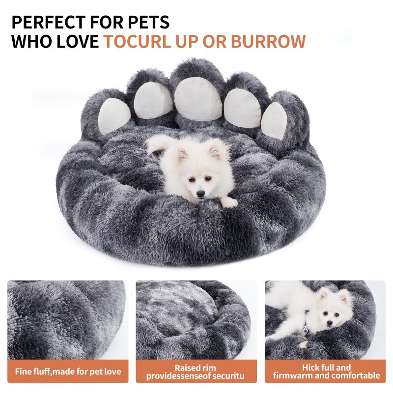 Cute Dog Bear Paw Shape Dog Bed - Image 10