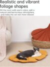Cat Mattress Leaf Shape Cat Nest Cat And Dog Double-Sided Available Floor Mat Cover Pad Warm And Comfortable Cartoon Cat Bed Indoor Warm Accessories - Image 6