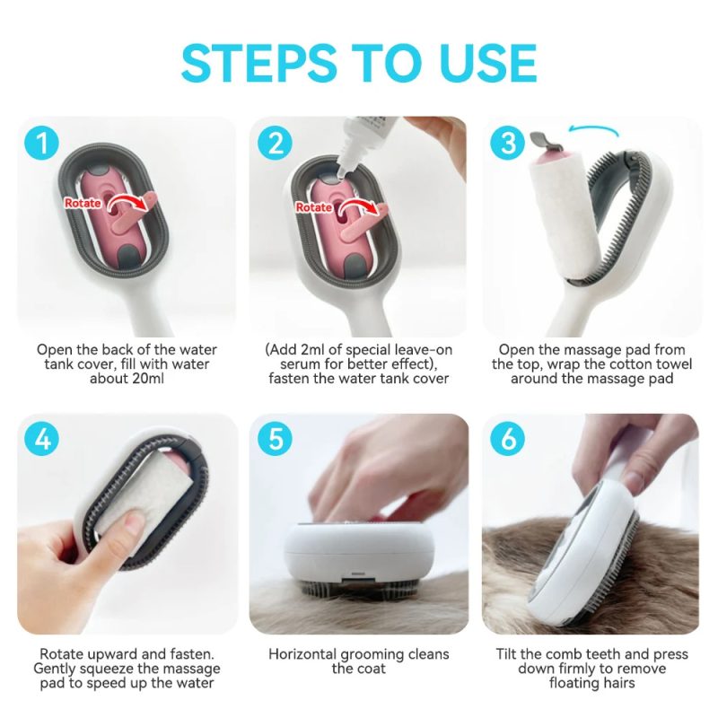 Cat Hair Brush With Water - Image 10