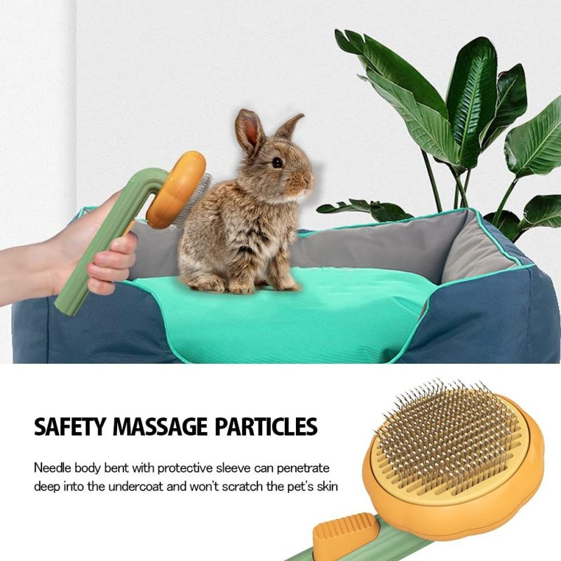 Pet Pumpkin Brush, Pet Grooming Self Cleaning - Image 10