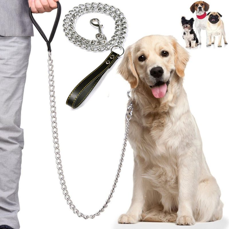 1PCS 1.2m Metal Chain Dog Lead Pet Puppy Leash - Image 3