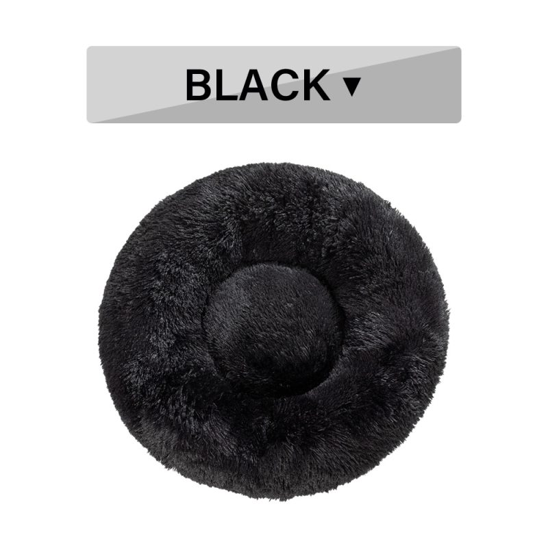 Fluffy Donut Dog Bed  Warm Soft Long Plush Pet - Image 5