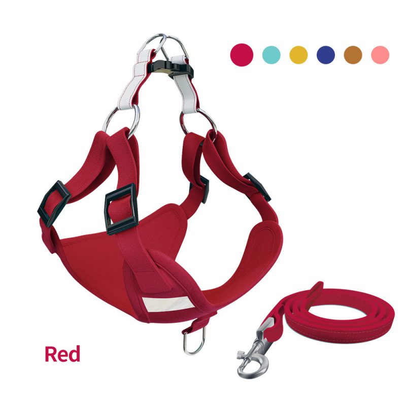 Pet Dog Harness Reflective Dog Leash Vest Type Harness Set - Image 7
