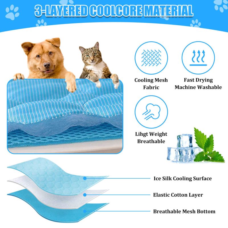 Pet Cooling Mat Cool Pad Cushion Dog - Image 7