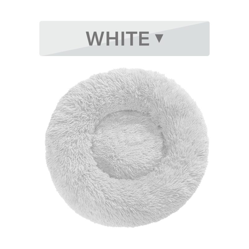 Fluffy Donut Dog Bed  Warm Soft Long Plush Pet - Image 8