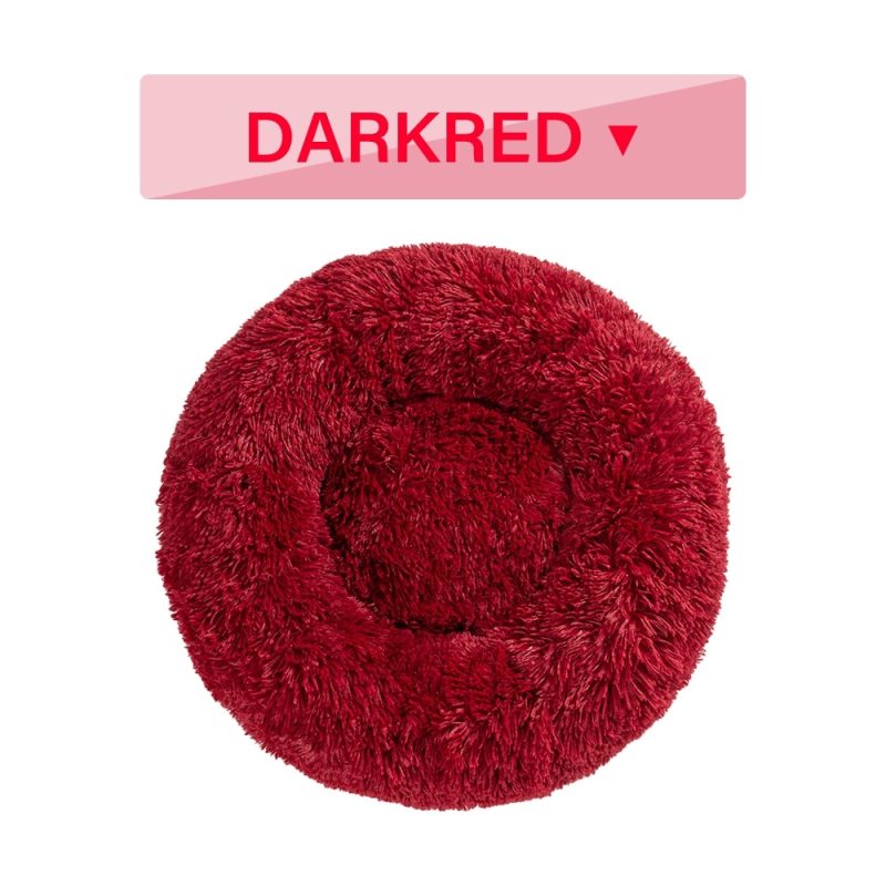 Fluffy Donut Dog Bed  Warm Soft Long Plush Pet - Image 6