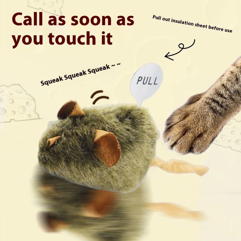 Cat Toy Plush Simulation Sound Little Mouse Pet Products - Image 2