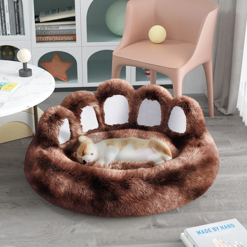 Cute Dog Bear Paw Shape Dog Bed - Image 4