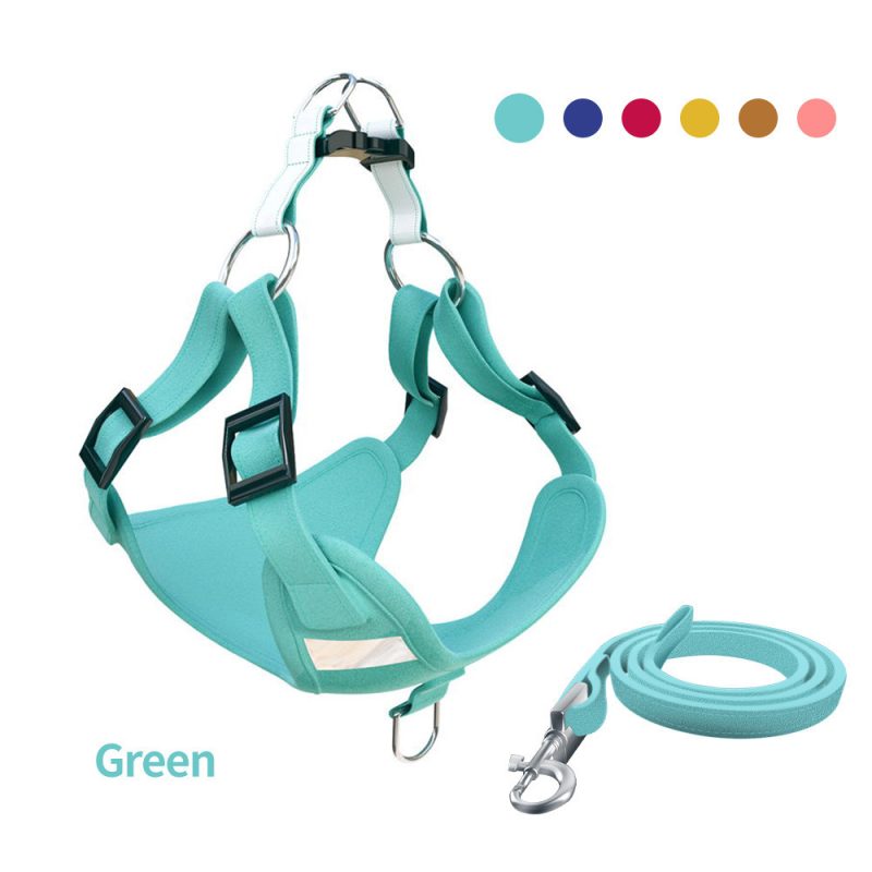 Pet Dog Harness Reflective Dog Leash Vest Type Harness Set - Image 3