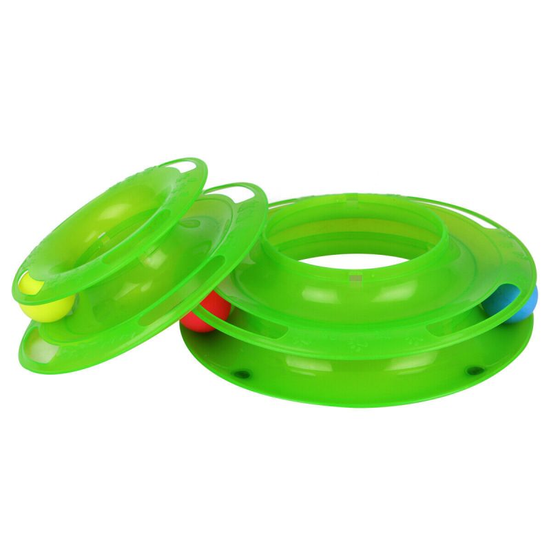 Pet Cat Crazy Ball Disk Interactive Toys Amusement Plate Trilaminar Funny Toy - Image 8