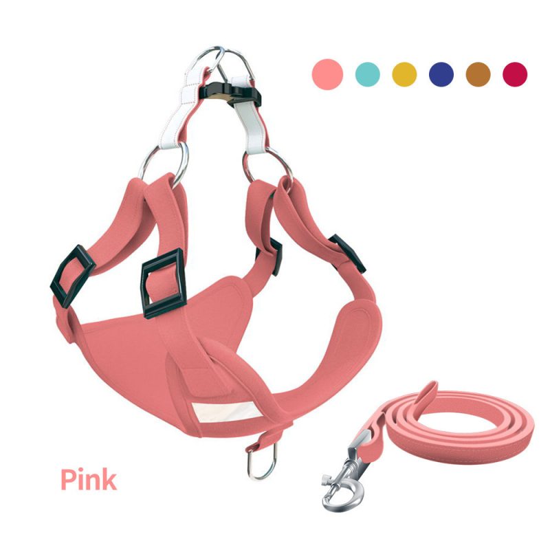 Pet Dog Harness Reflective Dog Leash Vest Type Harness Set - Image 4