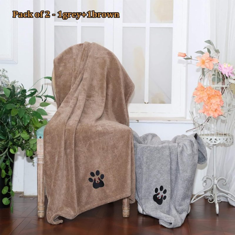 Super Absorbent Dog Bath Towels For Fast Drying - Soft Microfiber Towel For Dogs And Cats - Image 10