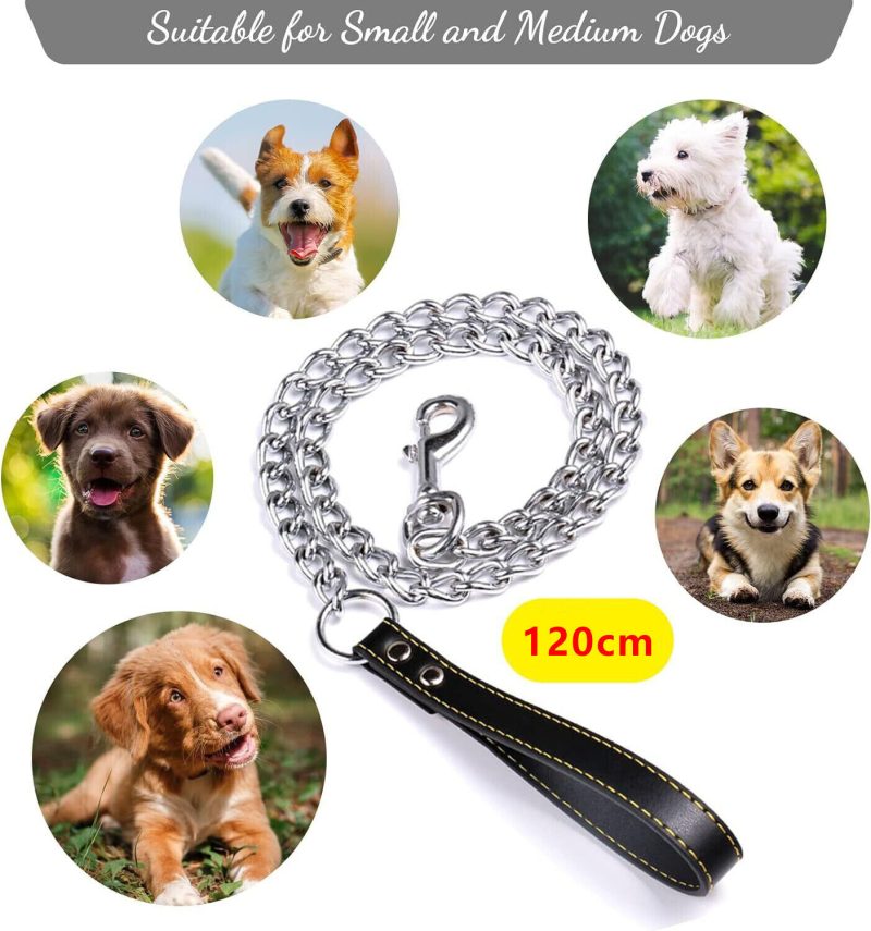 1PCS 1.2m Metal Chain Dog Lead Pet Puppy Leash - Image 9