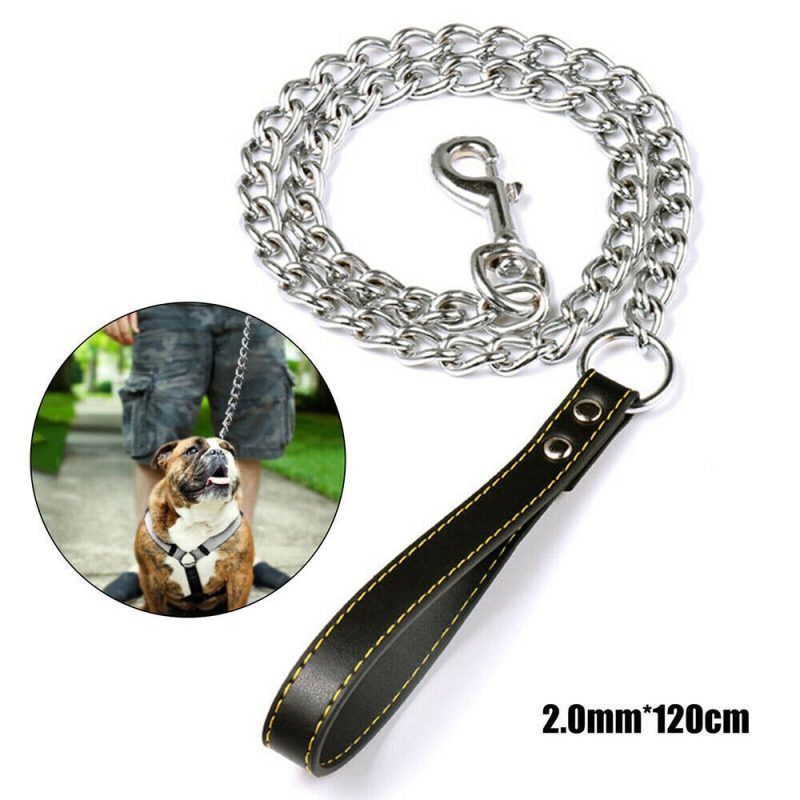 1PCS 1.2m Metal Chain Dog Lead Pet Puppy Leash - Image 8