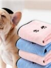 Solid Color Printed Microfiber Pet Towel - Image 8