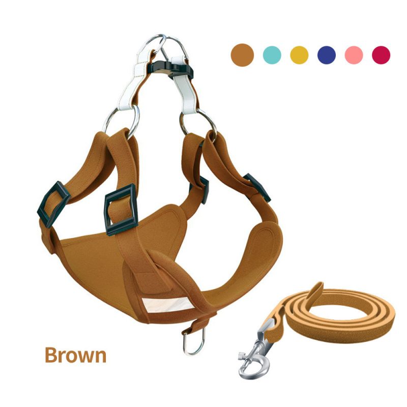 Pet Dog Harness Reflective Dog Leash Vest Type Harness Set - Image 5